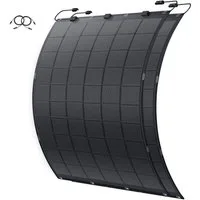 SolarMars Solarmodul Flexibles Solarpanel (225W, 2er-Pack/4er-Pack), (für Balkon Dach Wand und Wohnmobil), IP68 Wasserdicht Photovoltaik 213°Biegung