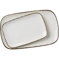 Ritzenhoff & Breker Servierplatte Casa, Porzellan, (Set, 2-tlg., 1 Platte groß, 1 Platte klein)