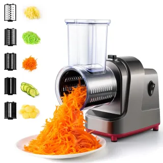 [EU Direct] NovuLife VSQ-S 500W Electric Food Processor Vegetable Chopper Automatic Multifunctional Slicer Stainless Ste