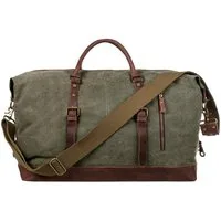 S-ZONE Reisetasche Reisetasche Segeltuch Freizeittasche Weekender Tourbag Gymbag, Große (60 L) Kapazität Reisetasche für den Wochenendausflug für Herren
