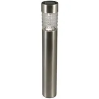Luxform Gartenleuchte Solar-Gartenleuchten Tacoma 5 Lumen - 3 Stück, LED fest integriert, Aus Edelstahl & Glas gefertigt