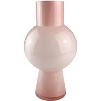 AM Design Dekovase aus roséfarbenem Glas, verleiht einen sanften Farbakzent