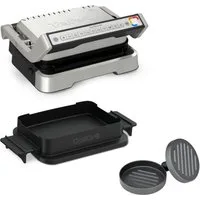 Tefal Kontaktgrill GC774HP OptiGrill 4in1, 2100 W, inkl. Backschale, aufklappbar. Gratis: Hamburger Presse