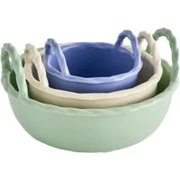 Next Snackschale Twist stapelbare Snackschalen, 3er-Set, Steingut, (1-tlg)