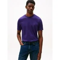 Tommy Hilfiger T-Shirt ESSENTIAL REGULAR FIT SOLID mit Stickerei unifarben, casual, Baumwolle, Rundhals