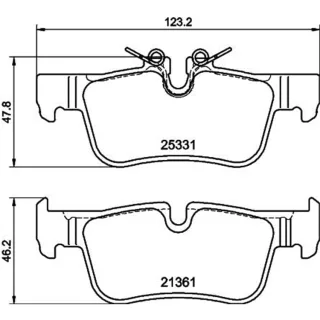 Hella Bremsbel?ge hinten BMW 1er 2er I3 X1 X2 Mini Mini