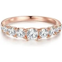 Trilani Silberring roségold, mit Zirkonia