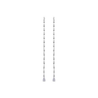 Luxenter Ohrringe aus 925er Sterlingsilber und Zirkonia, rhodiniert – Aphan