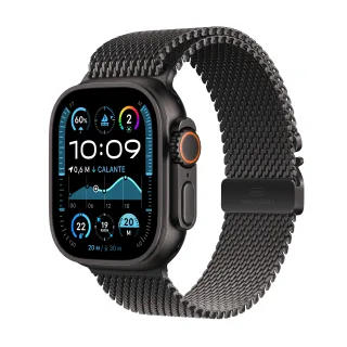 Apple Watch Ultra 2 schwarz mit Milanaise-Armband Large schwarz | mx5v3fd/a |