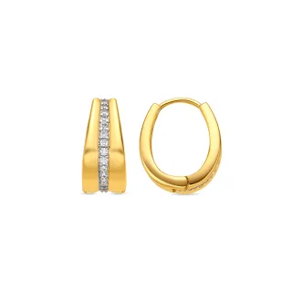 Luxenter Ohrringe in 18 Karat Gelbgold-Finish mit funkelnden Zirkonia-Steinen – Bardi