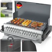 KESSER Holzkohlegrill tragbarer Campinggrill aus pulverbeschichtetem Stahl, Tischgrill Outdoor BBQ ideal für Camping, Picknick & Angeln