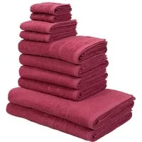 OTTO home Handtuch Set Inga, Duschtücher, Handtücher, Gästetücher, Seiftücher, Walkfrottier (10-St), Handtücher mit feiner Bordüre, 100% Baumwolle, einfarbig, weich