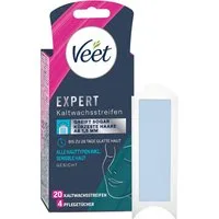 Veet Kaltwachsstreifen EXPERT, 20 St., für Gesicht, - zur Haarentfernung für alle Hauttypen inkl. sensibler Haut