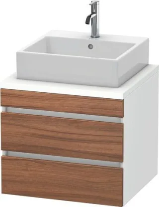 Duravit DuraStyle Konsolenwaschtischunterbau wandhängend Nussbaum & Weiß Matt 600x548x512 mm - DS531 DS531507918