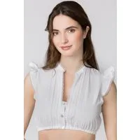 Stockerpoint Dirndlbluse Dirndlbluse - SATINE - weiß
