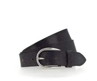 Vanzetti - * Saffianoleder-Damengürtel in 30 mm * klassische Dornschließe in glänzendem Silber * femininer u... schwarz-multicolour - Grö...