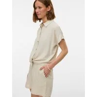 Vero Moda Kurzarmbluse VMTHEA SS TIE SHIRT WVN NOOS Viskosemischung, loose fit