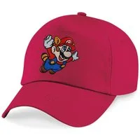Blondie & Brownie Baseball Cap Kinder Mario Fligh Stick Patch Luigi Peach Super Retro Konsole Kinder Baseball Cap Mario Gaming Patch Baumwolle verstellbar