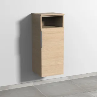 Sanipa 3way Mittelschrank mit 1 Tür und 1 offenem Fach, Eiche-Nordic, UM13348 UM13348