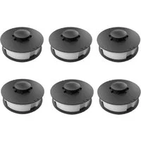 FixedByU Rasentrimmer-Ersatzspule 6er Spulen-Set passend für Ferrex Rasentrimmer, 10 m Fadenlänge, (Spulen-Set, 6-St)