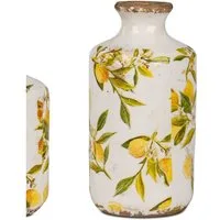 formano Dekovase Vintage Lemon, Zitronen Vase, Weiß, Zitronen, H: 21cm