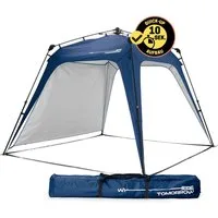 Lumaland Pavillon aufgebaut in unter 2 Minuten, 2,5 x 2,5m Camping Partyzelt Zelt robust wasserdicht