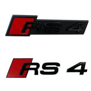 Original Audi Black Edition RS4 PAKET Emblem Schwarz Kühlergrill + Heck 8K 8W B9