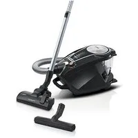 BOSCH Bodenstaubsauger Serie 8 ProSilence BGS7MS64, Hygiene-Filter, 10 Jahre Motorgarantie, 800 W, beutellos, Hartbodendüse, hohe Saugkraft, langes Kabel, extrem leise, schwarz