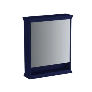 VitrA Valarte LED-Spiegelschrank 63 cm 1 Tür Türanschlag rechts Stahlblau (Lack),65792 65792