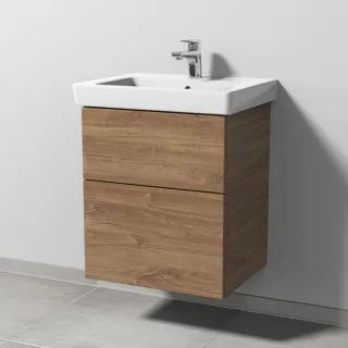 Sanipa 3way Waschtischunterbau zu Villeroy & Boch Subway 2.0 Waschtisch mit 2 Auszügen, Eiche-Kansas SM61159