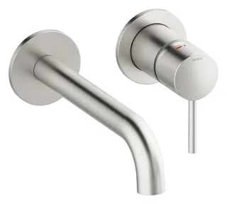 Damixa Merkur Waschtischarmatur Unterputz Griff rechts - 180 mm, Stahl PVD, 146264600 146264600