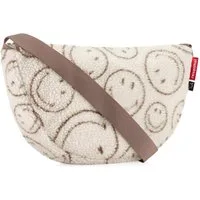 REISENTHEL® Umhängetasche MOONBAG S SMILEY® TEDDY CHOCOLATE, 4 Liter, Cremeweiß, Braun, Polyester, B 40 x H 23 x T 9,5 cm