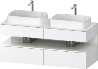 Duravit Qatego Konsolenwaschtischunterbau wandhängend Weiß Matt 1400x550x600 mm - QA4767022180000 QA4767022180000
