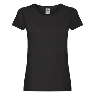 Fruit of the Loom - T-Shirt für Damen (Schwarz)