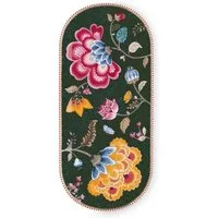 PiP Studio Servierplatte Fantasy Green Kuchenplatte 33x15,5cm, Porzellan, (Platten)
