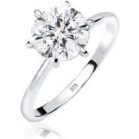 Elli Verlobungsring Verlobungsring Weiß 925 Silber, mit Kristallen von Swarovski®