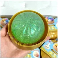 OLi Jumboball Realistisches Glitzer Knödel-Quetschspielzeug mit Bambus-Dampfgarer, Stressabbau-Spielzeug Dumpling-Squishy