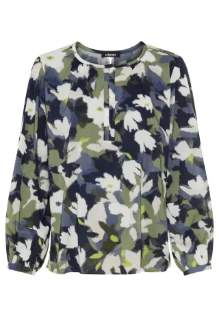 Olsen - Blouse Woven Long Sleeves Moss Green - Gr. - 38