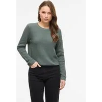 Vila Rundhalspullover VIDALO O-NECK L/S KNIT TOP- NOOS Baumwolle, regular fit