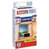 tesa Insektenschutz-Fensterrahmen 1 Fliegengitter COMFORT Fenster anthrazit 1x1m, (1-St)