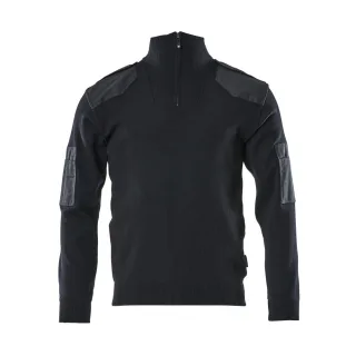 MASCOT Nanterre Strickpullover mit kurzem Reißverschluss FRONTLINE Schwarzblau S - 17205-939-010-S