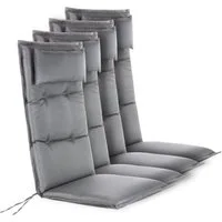 Aspero Hochlehnerauflage 4 Hochlehner Stuhlauflagen Sitzpolster, (Set), Wasserdicht