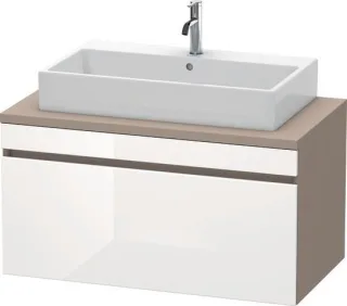 Duravit DuraStyle Konsolenwaschtischunterbau wandhängend Weiß & Basalt Hochglanz & Matt 1000x548x512 DS531402243
