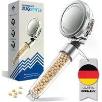 AlpenKraft Duschbrause ZugSpitze Premium mit Filter, (1-tlg), Integrierte Filtertechnologie, 3 Strahlarten und Wassersparend