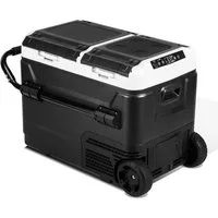 Clanmacy Kühlbox 50L Kompressor kühlbox Auto Kühlschrank App-Steuerung 12V/24V 110-240V, 50 l, 2V/24V, 110-240V, für Auto, Lkw, Boot, Wohnwagen, Camping