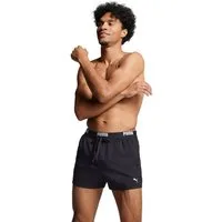 PUMA Badeshorts PUMA SWIM MEN LOGO SHORT SHORTS 1P Seitentaschen, Gesäßtasche mit Reißverschluss, Kordelzug