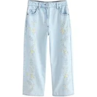Next Weite Jeans Jeans mit weitem Bein und Blumenstickereien (1-tlg)