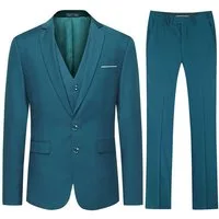 Allthemen Anzug (3 tlg) Slim Fit Herrenanzug im eleganten Look Businessanzug