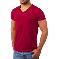 CARISMA T-Shirt Herren Uni Basic 4066 tief-breit geschnittener Ausschnitt vintage Look V-Ausschnitt unifarben kurzarm slim fit