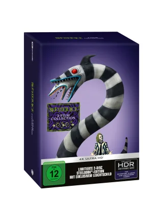 Beetlejuice 2-Movie - Limited Steelbook Collector's Edition + Leuchtschild [Blu-ray]